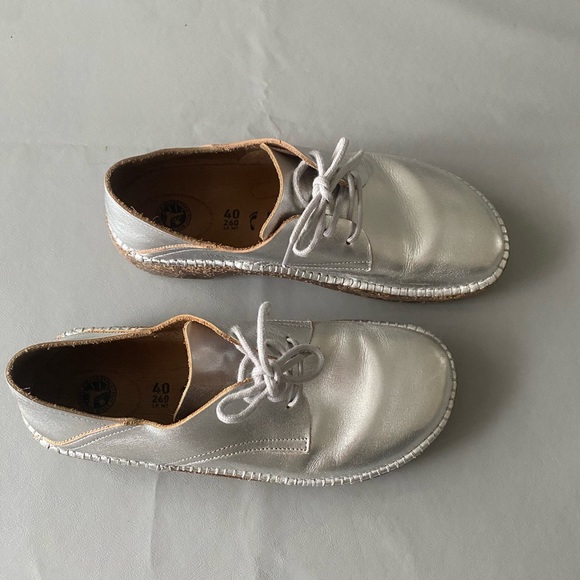 Birkenstock Gary Shoes Mules Clogs size 40 Birkenstocks grey silver 9 9.5 - Picture 8 of 10